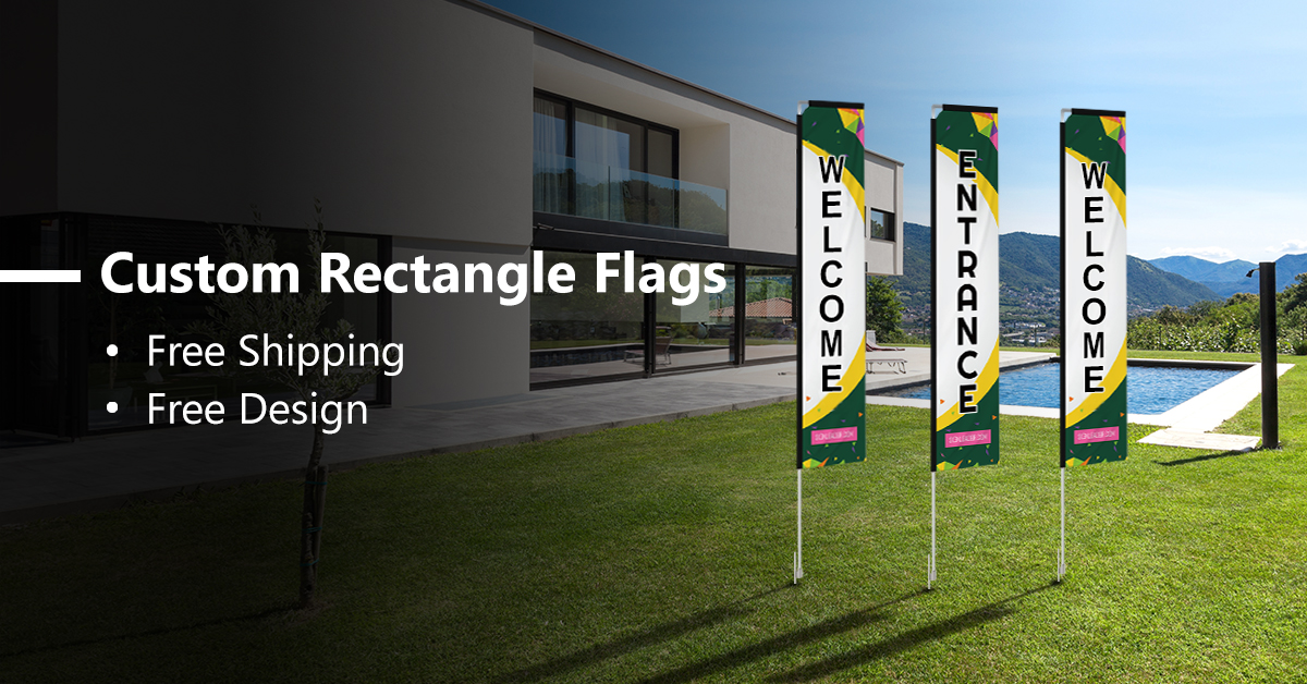 Rectangle Flags, Custom Flags - Signleader - Signleader